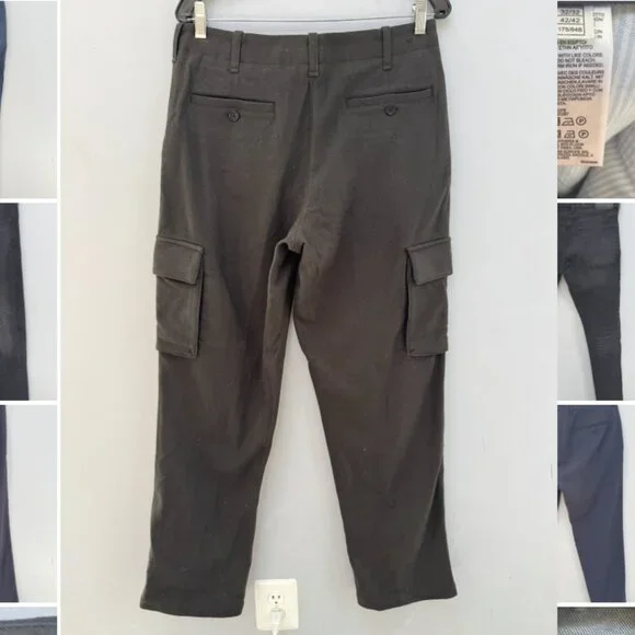 Vince Louie Relaxed Wool Flannel Cargo Pant in W31